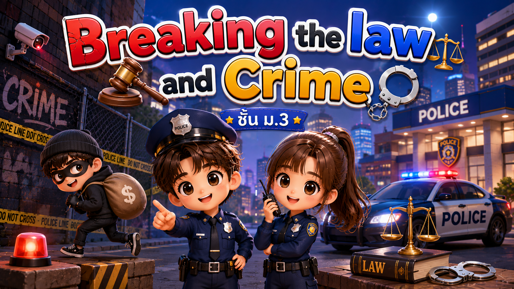 หน่วยการเรียนรู้ที่ 11 : Breaking the Law and Crime