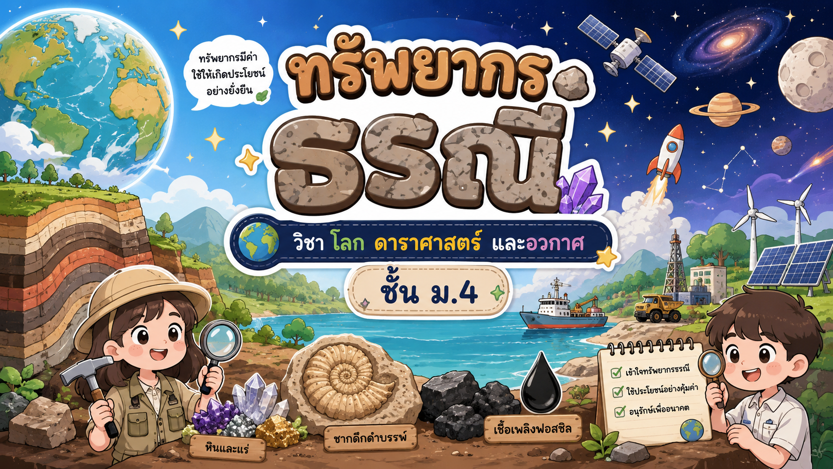 หน่วยการเรียนรู้ที่ 5 : ทรัพยากรธรณี