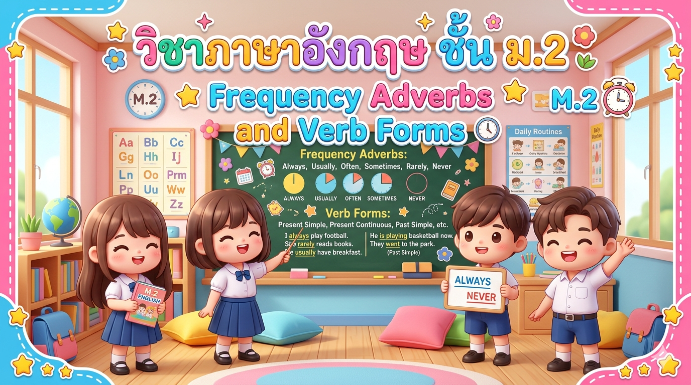 หน่วยการเรียนรู้ที่ 3 : Frequency adverbs and verb forms