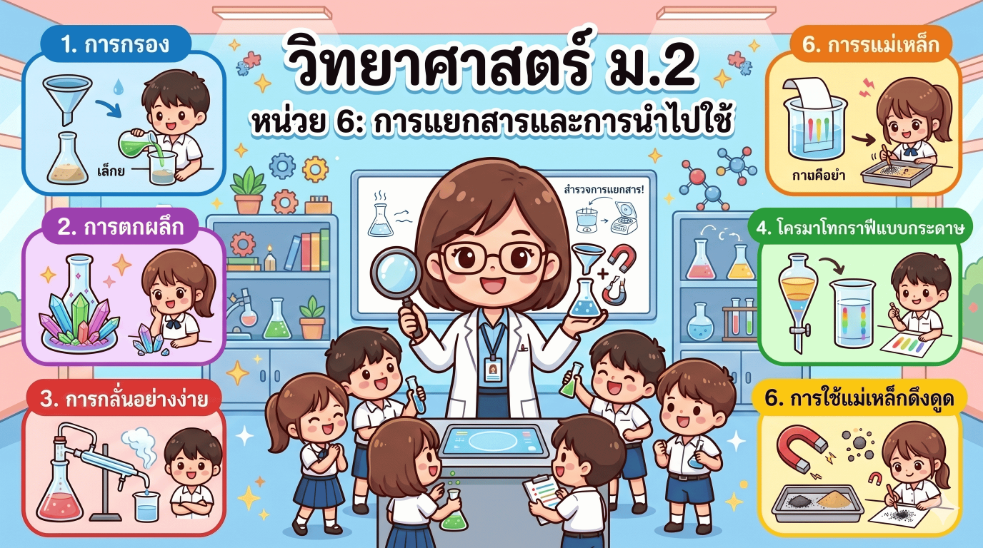 หน่วยการเรียนรู้ที่ 6 : การแยกสารและการนำไปใช้