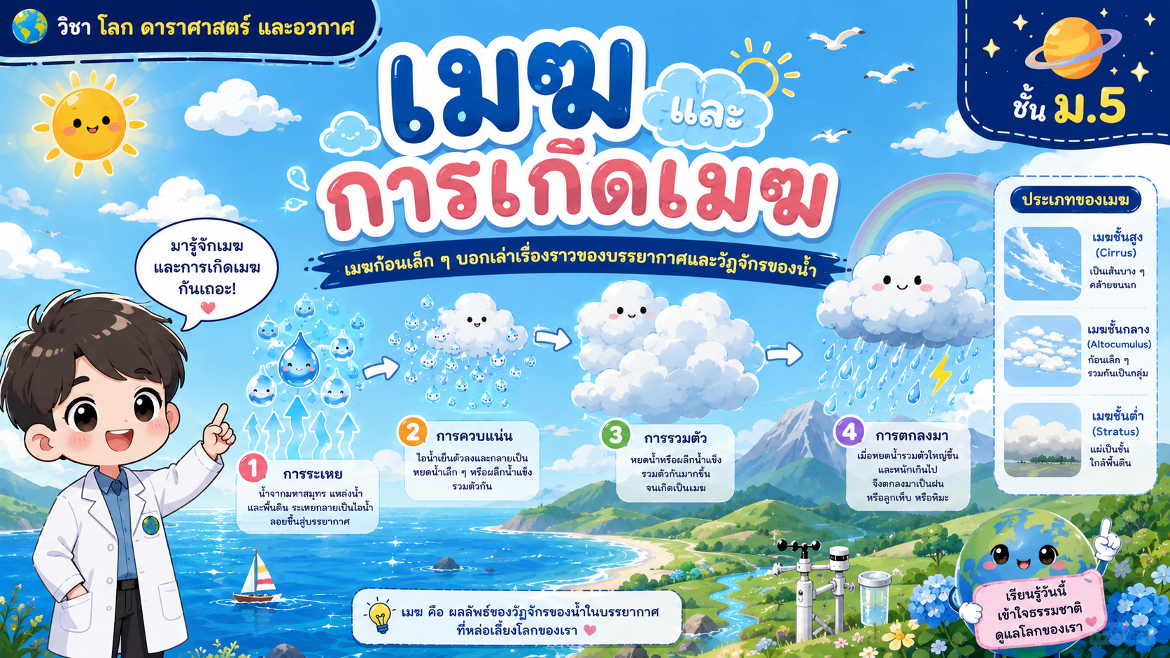 หน่วยการเรียนรู้ที่ 4 : เมฆและการเกิดเมฆ