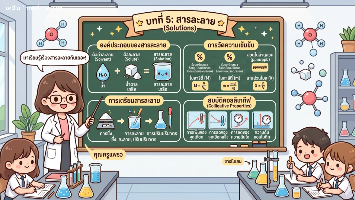 หน่วยการเรียนรู้ที่ 5 : สารละลาย