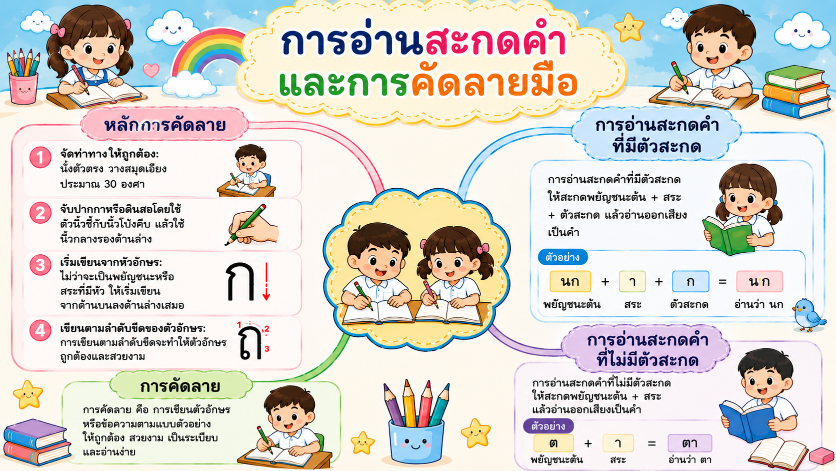 หน่วยการเรียนรู้ที่ 2 : การอ่านสะกดคำและการคัดลายมือ