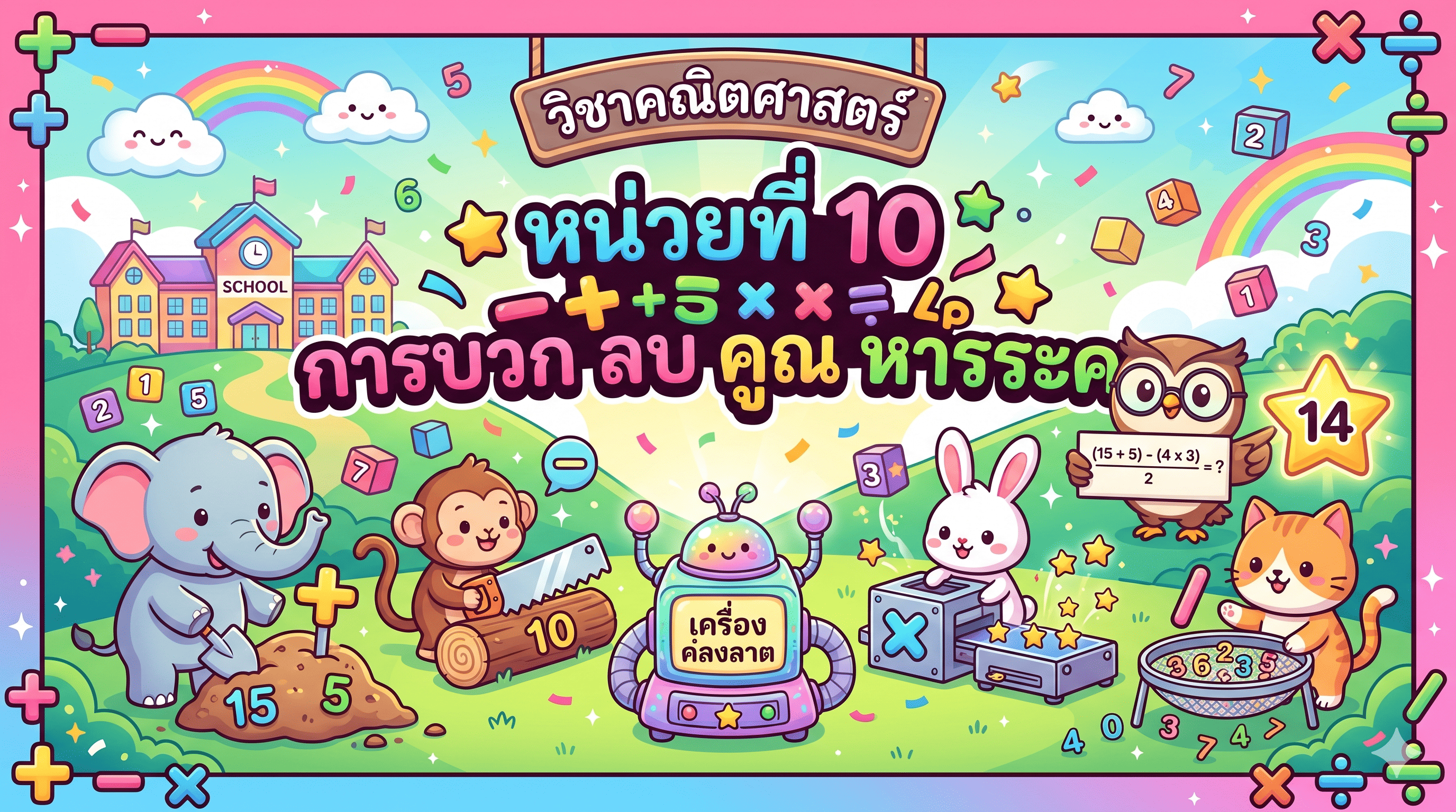 หน่วยการเรียนรู้ที่ 10 : การบวก ลบ คูณ หารระคน